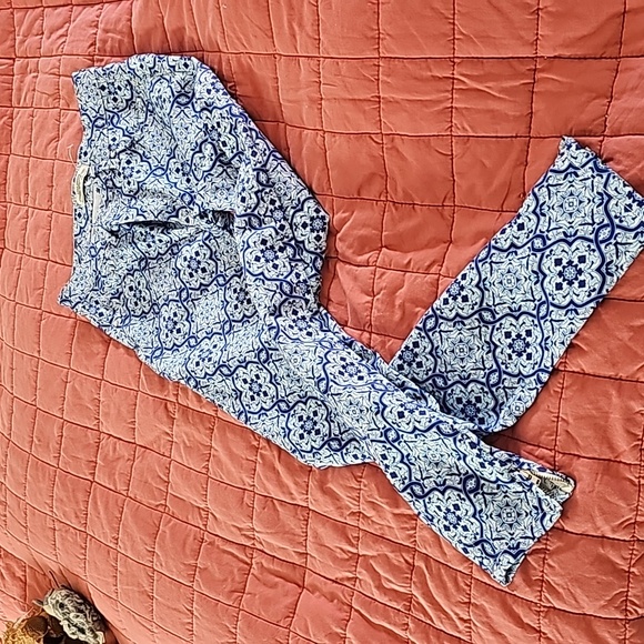 Zara  blue and white  jeans  size 4 - Picture 4 of 9